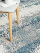 Gooch Luxury Distressed Ombré Rug L230 x W160 cm - Blue - Kazoop 