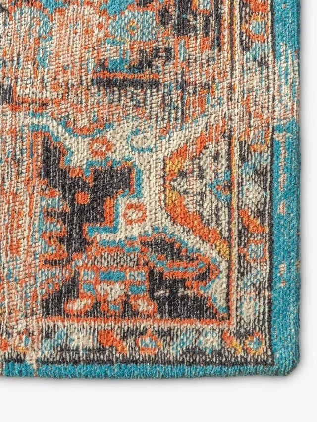 Louis De Poortere Antique Vintage Washable Heriz Rug L240 x W170cm - Red