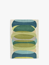 Harlequin Elliptic Hand Tufted Abstract Soft Wool Rug L240 x W170cm - Teal