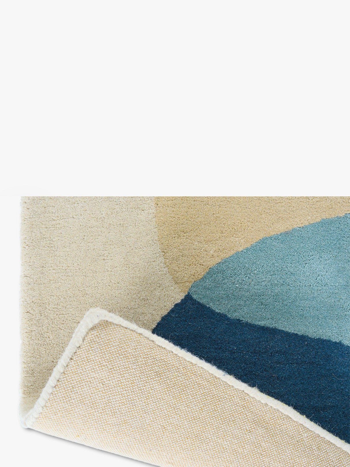 Harlequin Elliptic Hand Tufted Abstract Soft Wool Rug L240 x W170cm - Teal