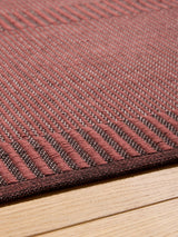 MADE Atwell Stripe Rectangular Textured Wool Rich Rug - Rust L170 x W120cm