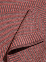 MADE Atwell Stripe Rectangular Textured Wool Rich Rug - Rust L170 x W120cm