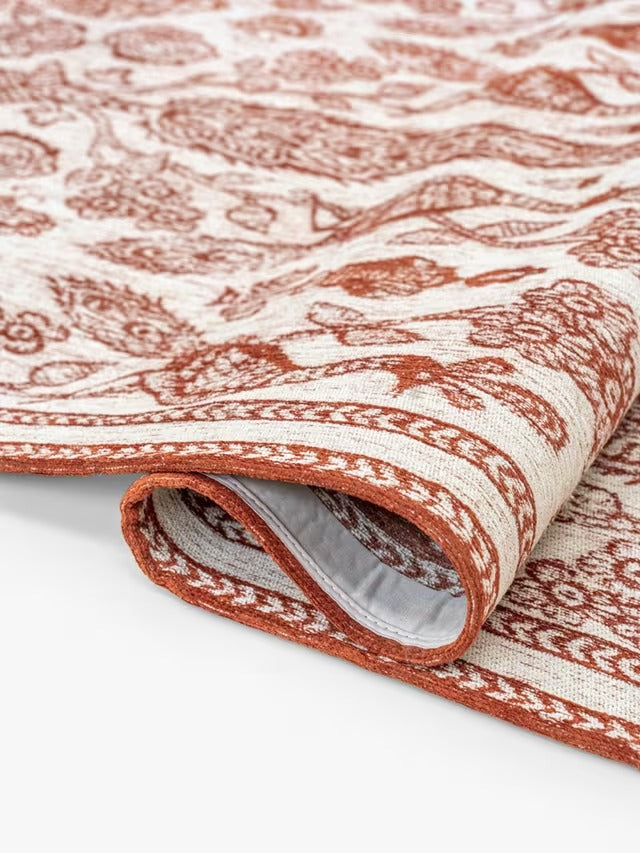 John Lewis x Sanderson Tamizart PET Wool Blend Rug L240 x W170cm - Red