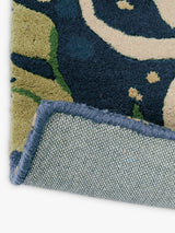 Morris & Co. Wool Seaweed Hand Tufted Rectangular Rug- Ink L200 x W140cm