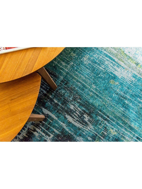 Louis De Poortere Streaks Machine Washable Abstract Rug 200 x 140cm - Green