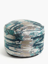 Harlequin Takara Soft Pouffe Footrest Footstool - H38 x W55 x D55cm Teal/Ink