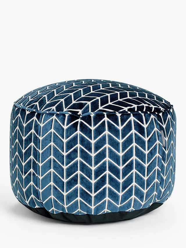 Harlequin Indoor Perplex Pouffe Footstool H38 x W55 x D55cm - Navy