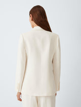 John Lewis Shawl Collar Plain Tailored Women's Jacket - Ecru UK 8