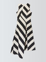 John Lewis Bold Stripe Sleeveless Casual Midi Dress - Bold Stripe - UK 12