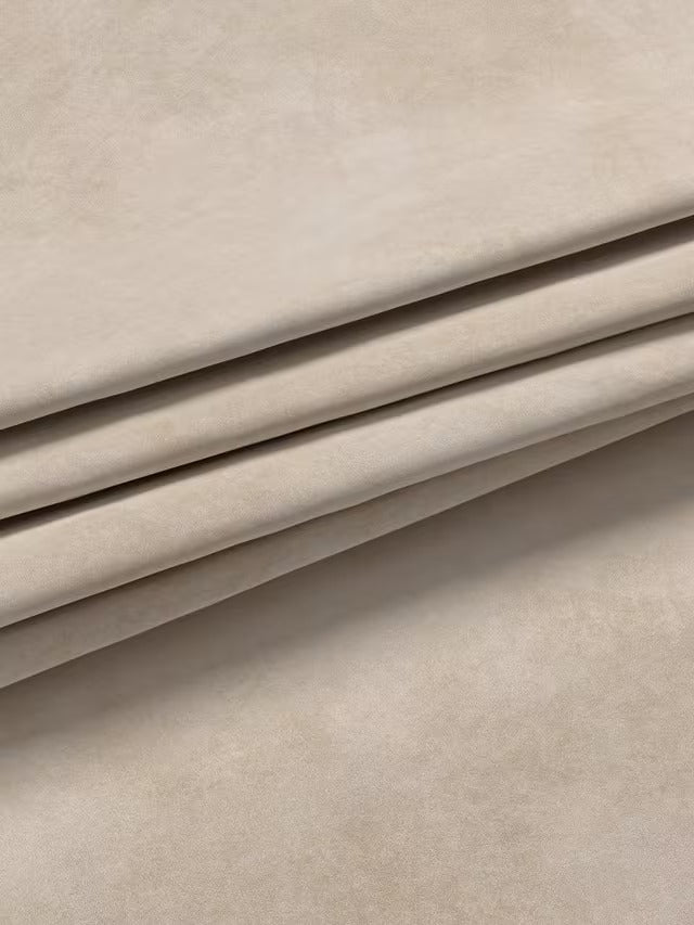 John Lewis Velvet Pair Lined Pencil Pleat Curtains W228 x Drop137cm - Putty