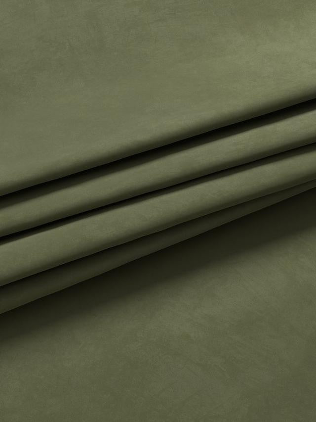 John Lewis Velvet Pair Lined Pencil Pleat Curtains W167 x D182cm - Avocado