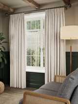 John Lewis Linen Look Lined Pencil Pleat Curtains - Oatmeal W167 x D228 cm