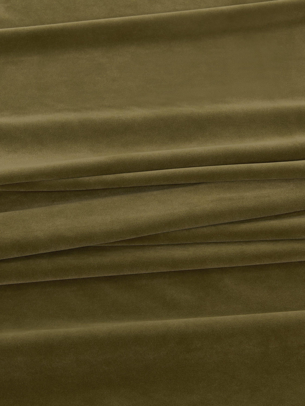 John Lewis Matte Velvet Blackout Pencil Pleat Curtains 228 x 228 Dark khaki