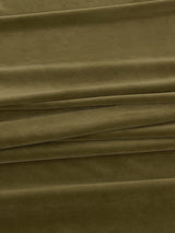 John Lewis Matte Velvet Blackout Pencil Pleat Curtains 228 x 228 Dark khaki