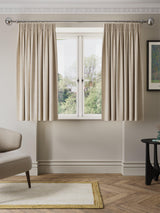 John Lewis Matte Velvet Blackout Pencil Pleat Curtains W167 x 228cm Natural