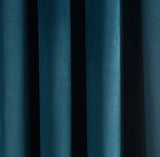 John Lewis Polyester Velvet Pair Lined Eyelet Curtains W228 x D182cm - Teal