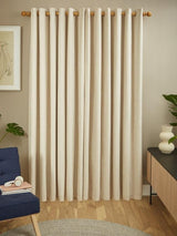 John Lewis Chenille Pair Blackout Lined Eyelet Curtains W167 x D228cm Oyster