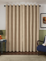 John Lewis Chenille Blackout Eyelet Curtains W228 x D182cm - Warm Natural