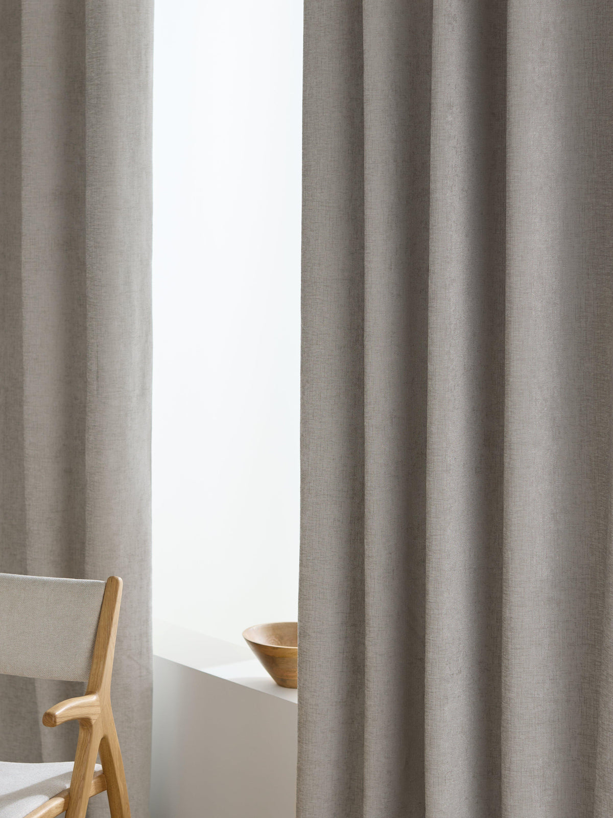 John Lewis Chenille Blackout Thermal Eyelet Curtains 228 x 137cm - Flint