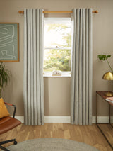 John Lewis Chenille Blackout Thermal Eyelet Curtains 228 x 137cm - Flint