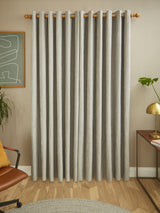 John Lewis Chenille Blackout Thermal Eyelet Curtains 228 x 137cm - Flint
