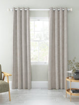 John Lewis Chenille Blackout Thermal Eyelet Curtains 228 x 137cm - Flint