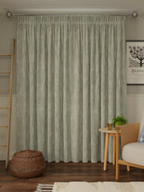 John Lewis Brushed Pair Blackout Pencil Pleat Curtains W167 x D228cm Avocado