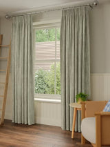 John Lewis Blackout Lined Pencil Pleat Curtains Avocado Green - W228 x 228cm