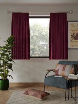 John Lewis Velvet Pair Lined Pencil Pleat Curtains W228 x D137cm - Damson