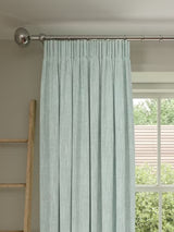 John Lewis Brushed Blackout Pencil Pleat Curtains W167 x D182cm - Duck Egg