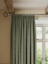 John Lewis Rustic Blackout Pencil Pleat Curtains 228 x 228cm - Laurel Green