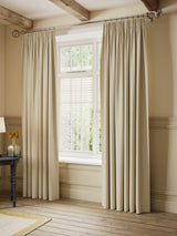 John Lewis Rustic Twill Blackout Pencil Pleat Curtains Warm Natural W228x137