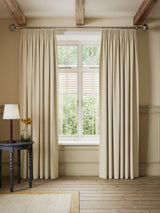 John Lewis Rustic Twill Lined Pencil Pleat Curtains Warm Natural 228 x 182cm
