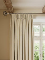 John Lewis Rustic Twill Blackout Pencil Pleat Curtains 228x228cm - Natural