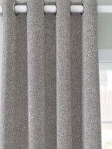 John Lewis Boucle Weave Blackout Eyelet Curtains W228 x D182cm - Pale Grey