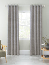 John Lewis Boucle Weave Blackout Eyelet Curtains W228 x D182cm - Pale Grey