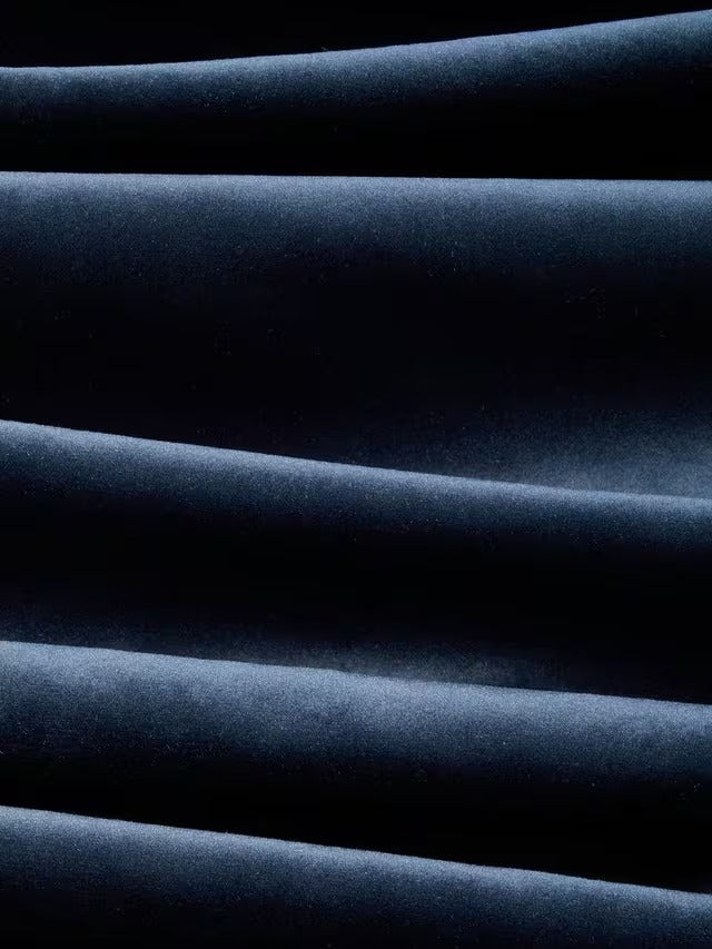 John Lewis Velvet Pair Lined Pencil Pleat Curtains W167 x Drop 182cm - Navy