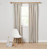 John Lewis Arlo Pair Lined Pencil Pleat Curtains W228 x Drop 228cm - Putty