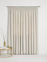 John Lewis Velvet Pair Lined Pencil Pleat Curtains W167 x D274cm - Champagne