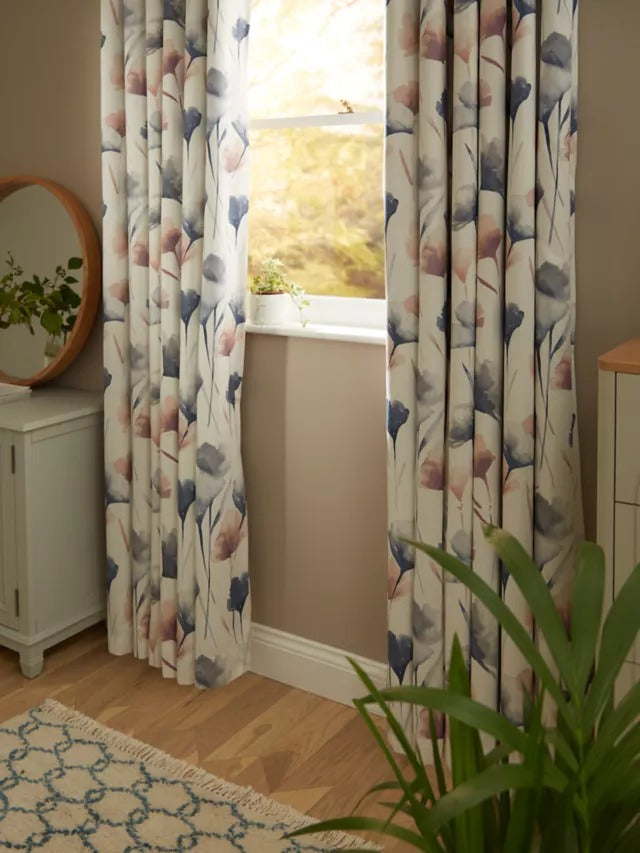 John Lewis Ginkgo Pair Thermal Lined Eyelet Curtains W167 x Drop 182cm Multi - Kazoop 