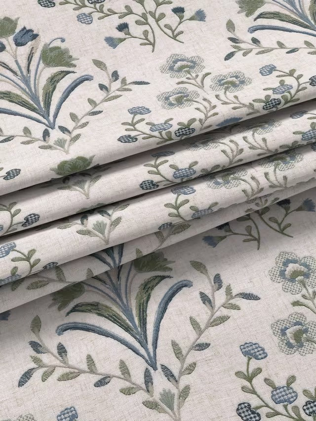 John Lewis Tulipa Pencil Pleat Pair Lined Curtains W167 x D228cm - Lake Blue