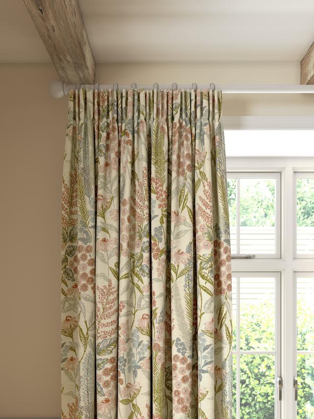 John Lewis Wildflower Weave Lined Pencil Pleat Curtains W167 x D274 - Multi