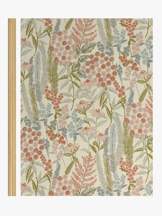 John Lewis Wildflower Weave Lined Pencil Pleat Curtains W228 x D137cm Multi