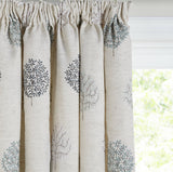 John Lewis Mini Olive Tree Lined Pencil Pleat Curtain 167 x 182cm - Duck Egg