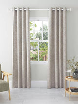 John Lewis Blackout Lined Eyelet Curtains W228 x Drop 182cm - Natural - Kazoop 