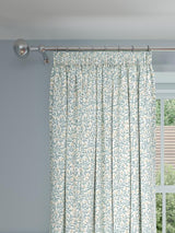 John Lewis Eloise Print Blackout Pencil Pleat Curtains - 228 x 228cm - Blue