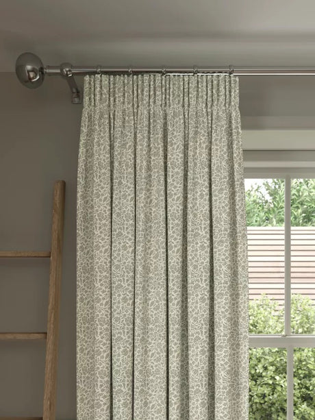 John Lewis Amara Pair Thermal Pencil Pleat Curtains W228 x Drop137cm - Sage - Kazoop 