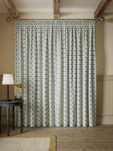 John Lewis Aria Blackout Pencil Pleat Curtains W167 x D182cm - Lake Blue