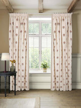 John Lewis Wilcote Pomegranate Pencil Pleat Curtain 228 x 228cm - Pink Clay