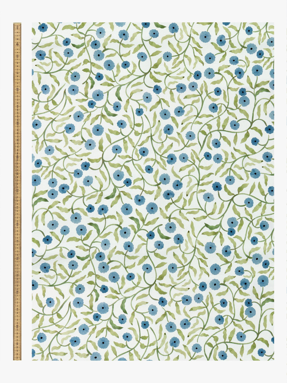John Lewis Floret Blackout Lined Pencil Pleat Curtains - Glacier 167 x 185cm